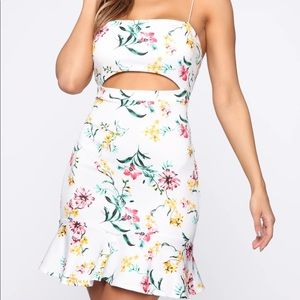 Floral print mini dress